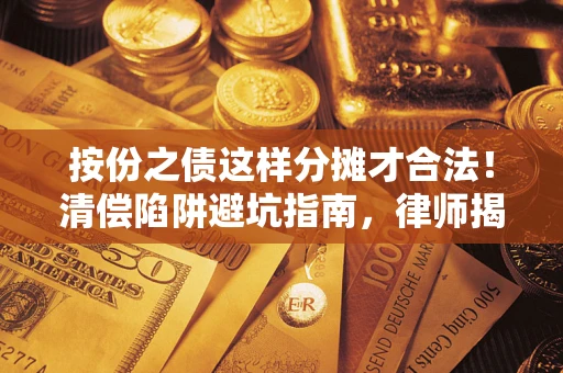武汉按份之债这样分摊才合法！清偿陷阱避坑指南，律师揭秘关键条款