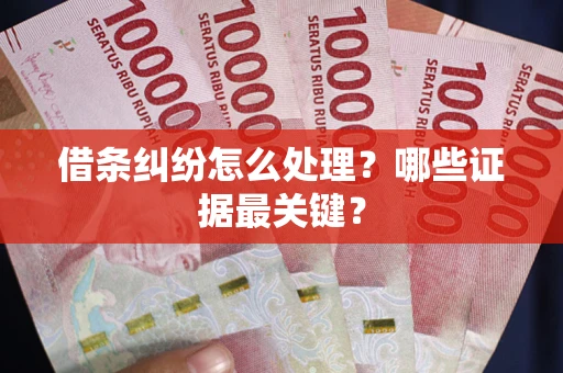 武汉借条纠纷怎么处理？哪些证据最关键？