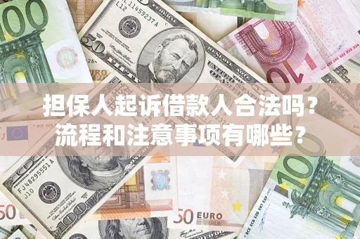 武汉担保人起诉借款人合法吗？流程和注意事项有哪些？