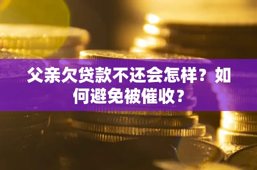 武汉父亲欠贷款不还会怎样？如何避免被催收？