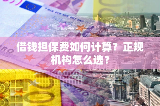 武汉借钱担保费如何计算？正规机构怎么选？
