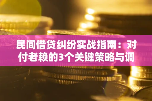 武汉民间借贷纠纷实战指南：对付老赖的3个关键策略与调解盲区解析
