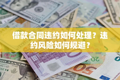 武汉借款合同违约如何处理？违约风险如何规避？